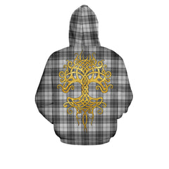 Douglas Grey Modern Tartan Hoodie - Tree Of Life