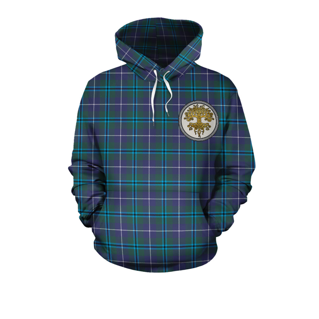 Douglas Modern Tartan Hoodie - Tree Of Life