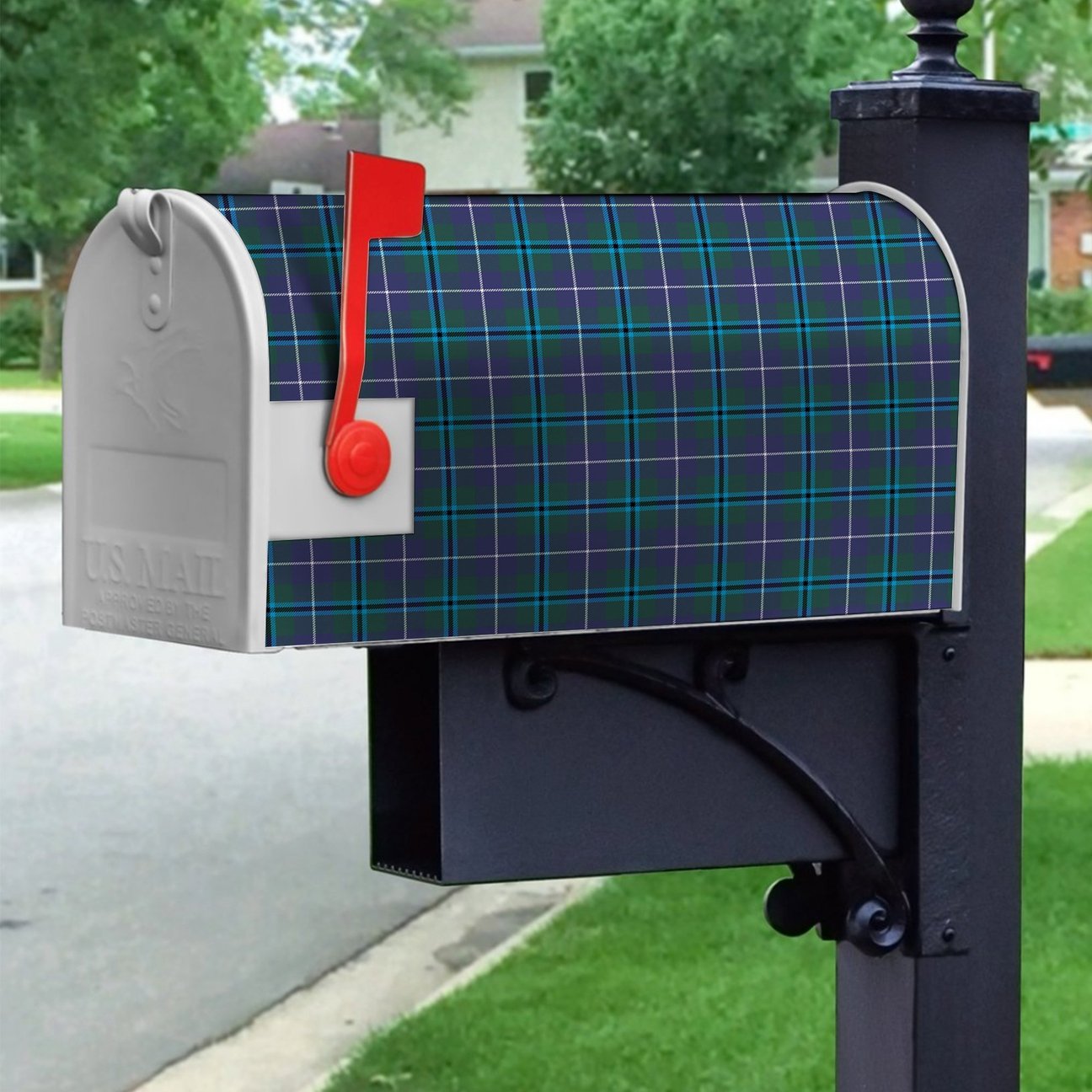 Douglas Modern Tartan Crest Mailbox