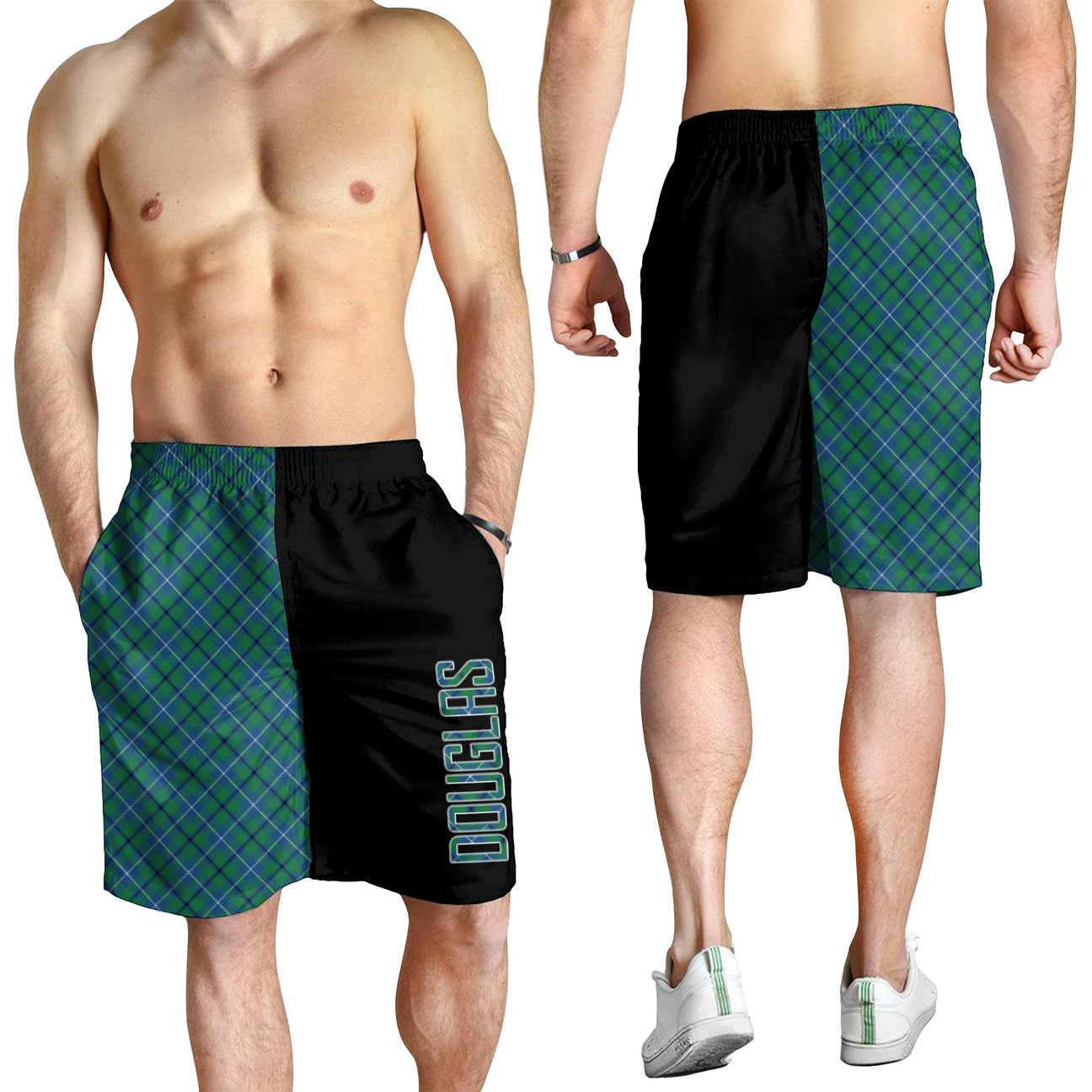 Douglas Ancient Tartan Crest Men's Short - Cross Style