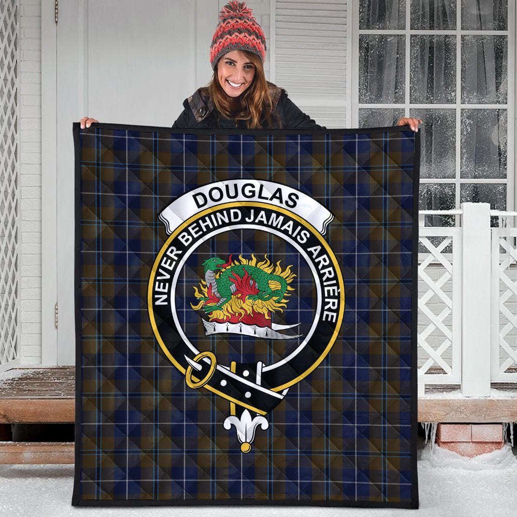 Douglas Brown Tartan Crest Quilt
