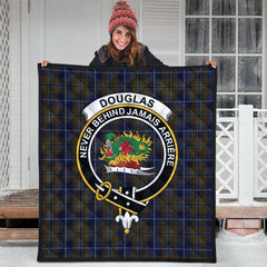 Douglas Brown Tartan Crest Quilt