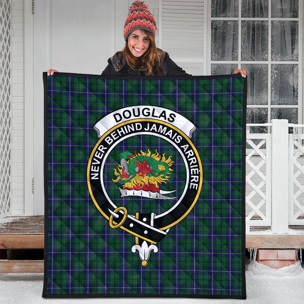Douglas Green Tartan Crest Quilt