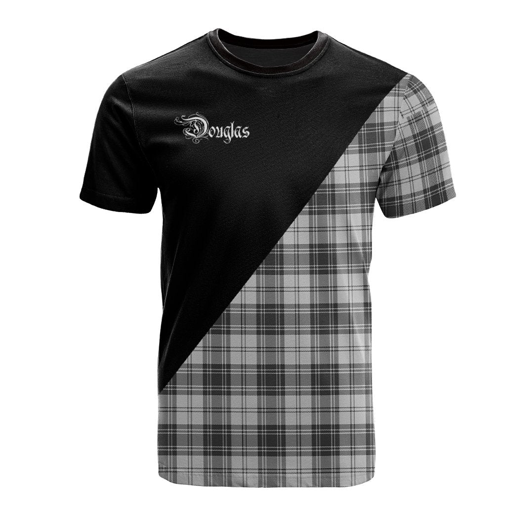 Douglas Grey Modern Tartan - Military T-Shirt