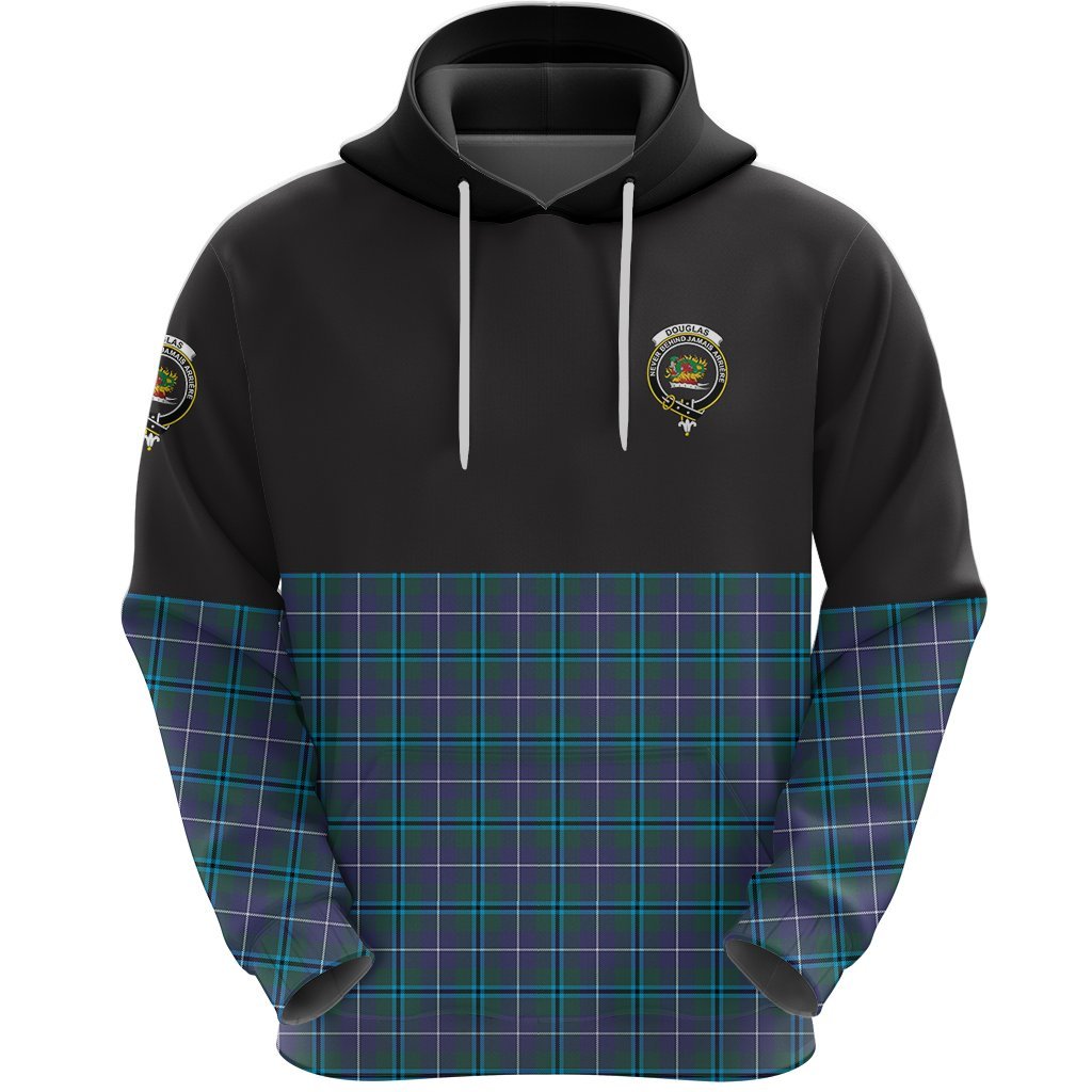 Douglas Modern Clan Half Of Tartan Hoodie