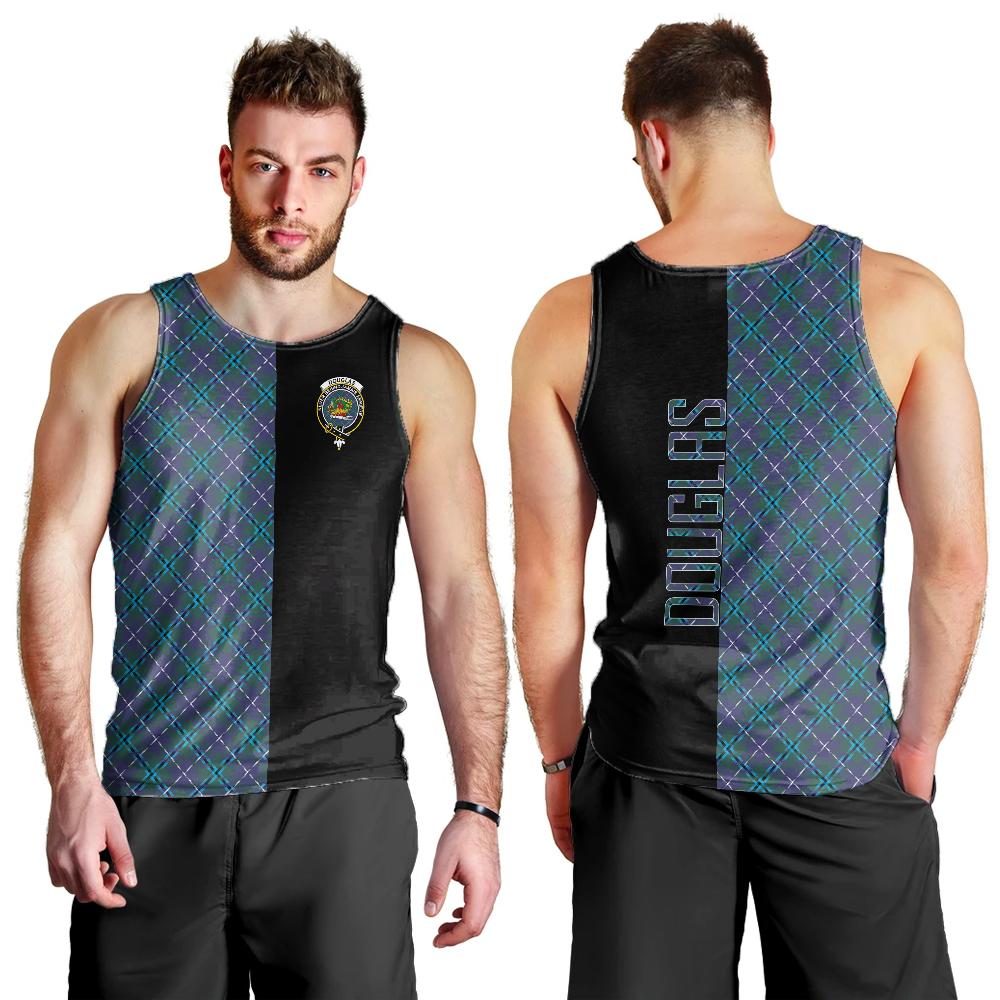 Douglas Modern Tartan Crest Men's Tank Top - Cross Style