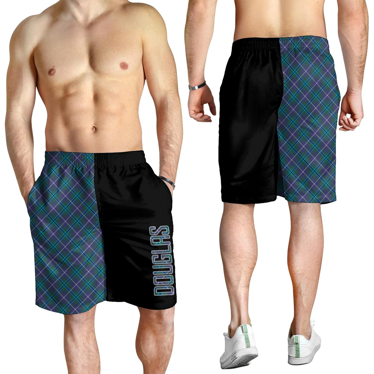 Douglas Modern Tartan Crest Men's Short - Cross Style