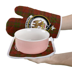 Drummond Tartan Crest Oven Mitt And Pot Holder (2 Oven Mitts + 1 Pot Holder)