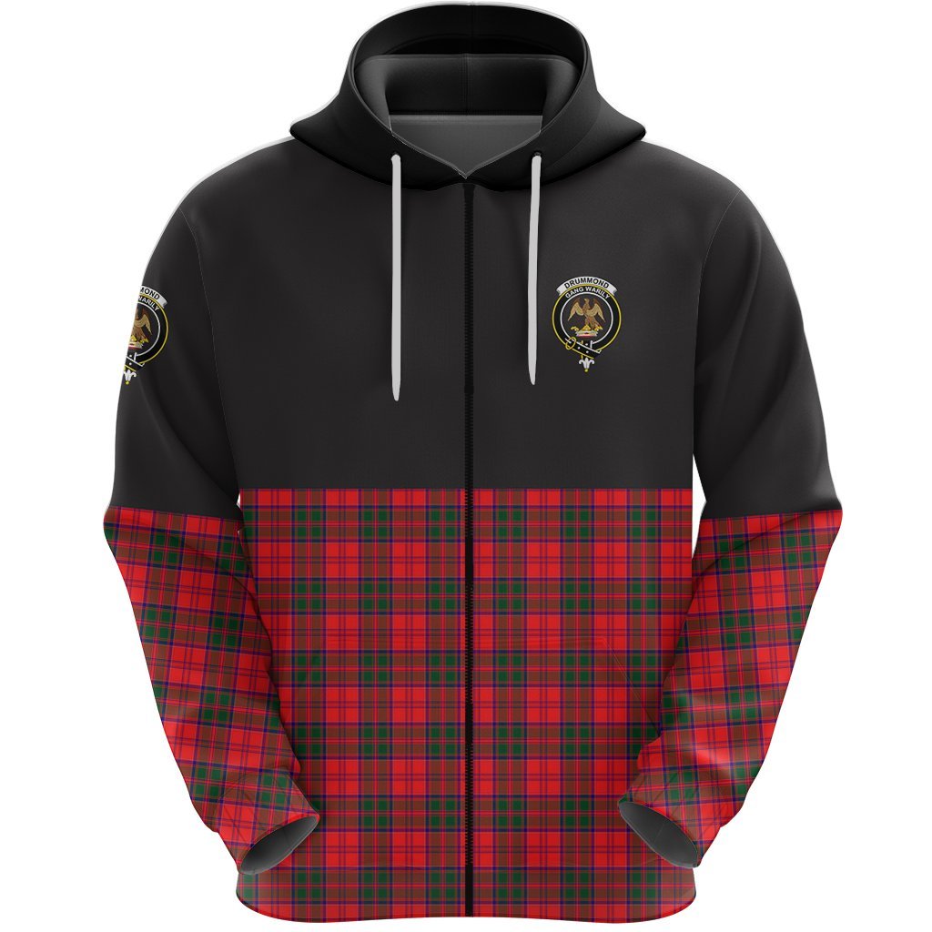 Drummond Modern Clan Half Of Tartan Zipper Hoodie