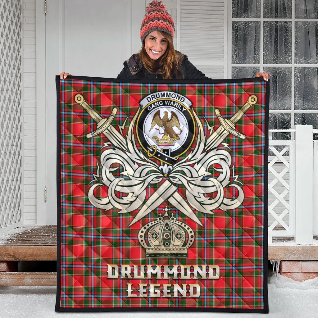Drummond of Perth Tartan Crest Legend Gold Royal Premium Quilt