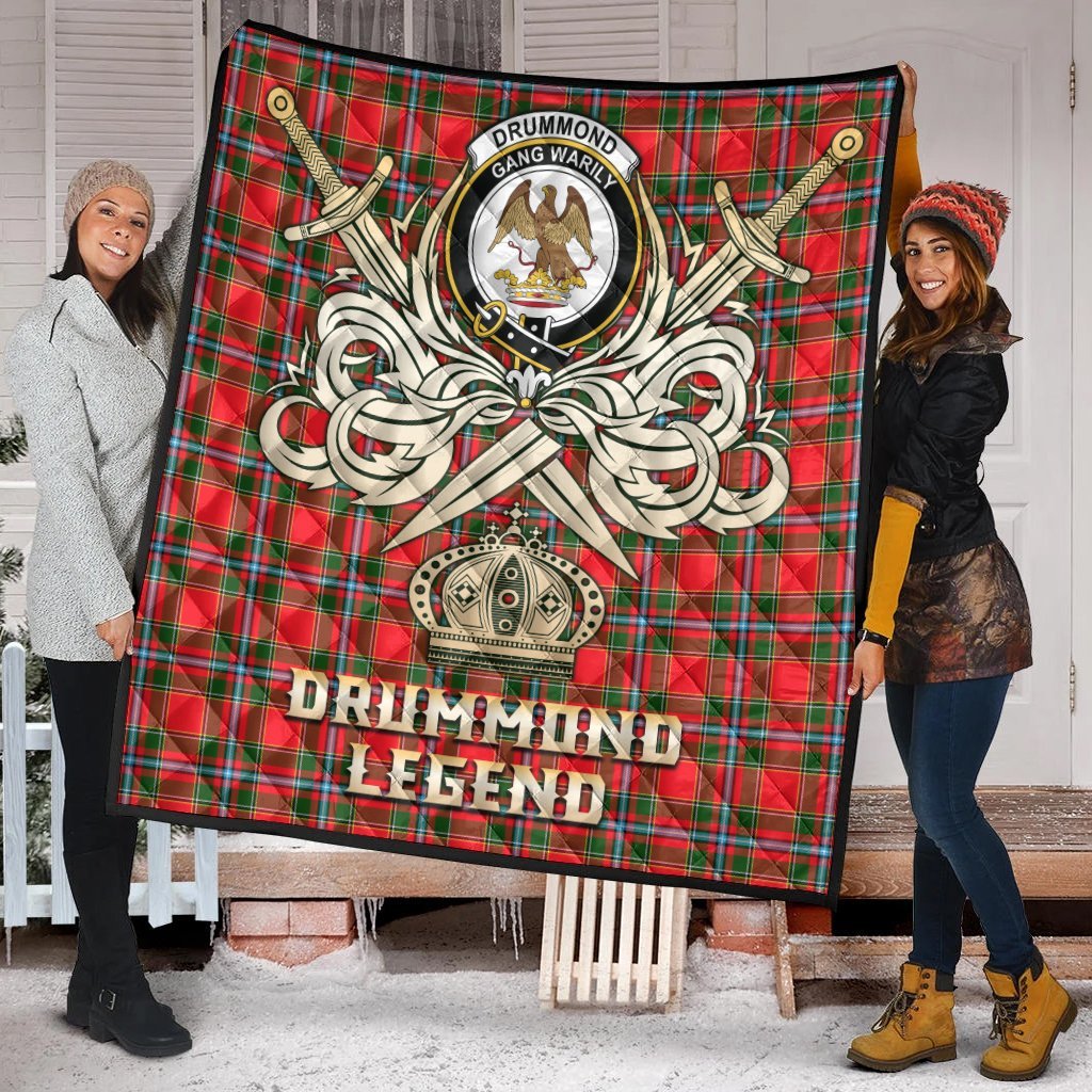 Drummond of Perth Tartan Crest Legend Gold Royal Premium Quilt