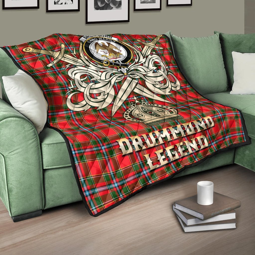 Drummond of Perth Tartan Crest Legend Gold Royal Premium Quilt