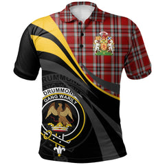 Drummond of Perth Dress Tartan Polo Shirt - Royal Coat Of Arms Style