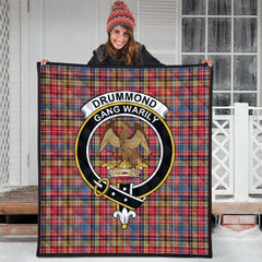 Drummond of Strathallan Tartan Crest Quilt