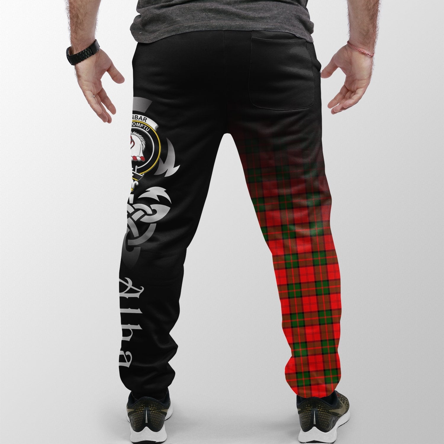 Dunbar Modern Tartan Crest Jogger Sweatpants - Alba Celtic Style