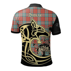 Dunbar Ancient Tartan Polo Shirt Viking Wolf