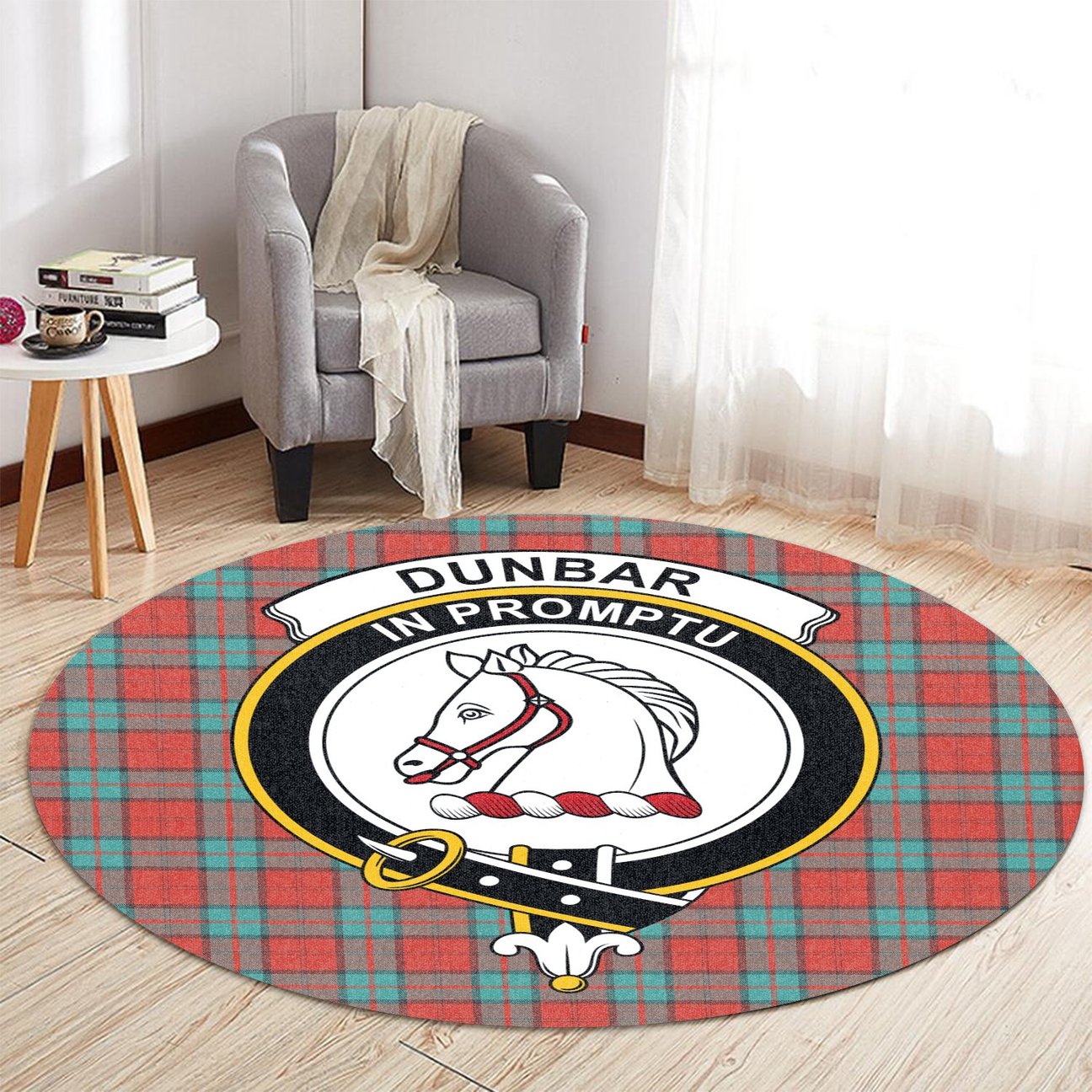 Dunbar Ancient Tartan Crest Round Rug