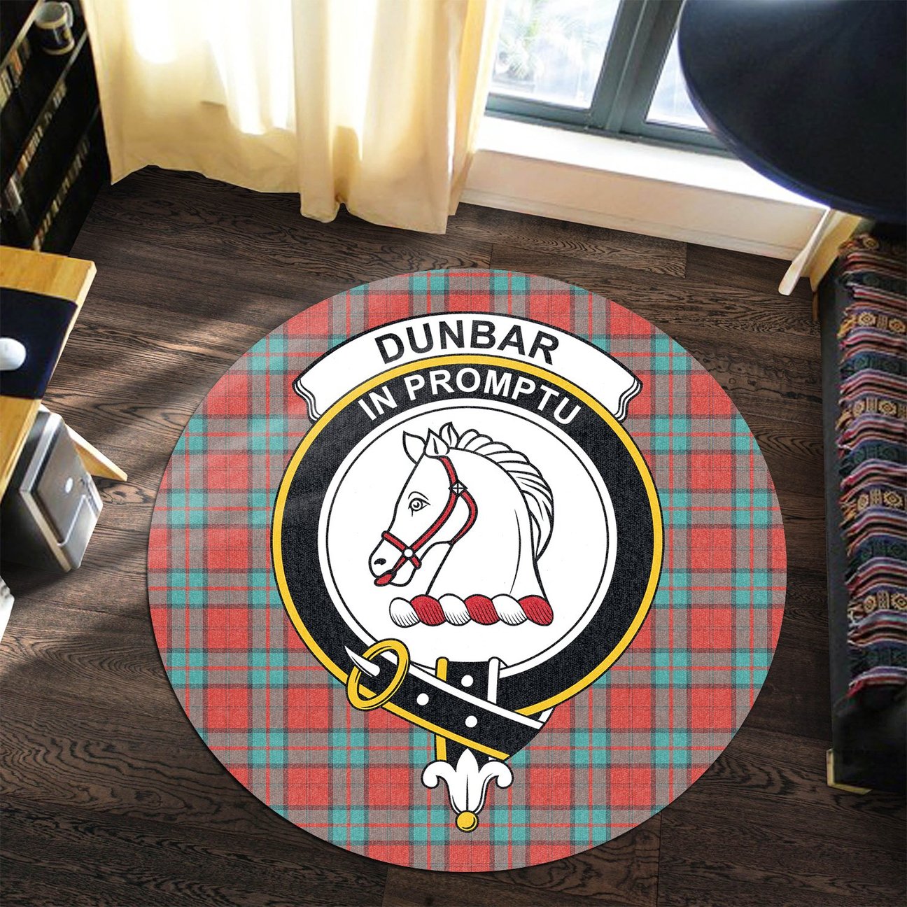 Dunbar Ancient Tartan Crest Round Rug