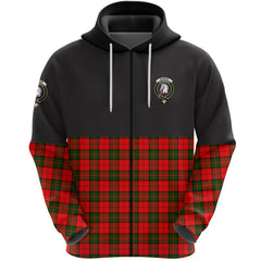 Dunbar Modern Clan Half Of Tartan Zipper Hoodie