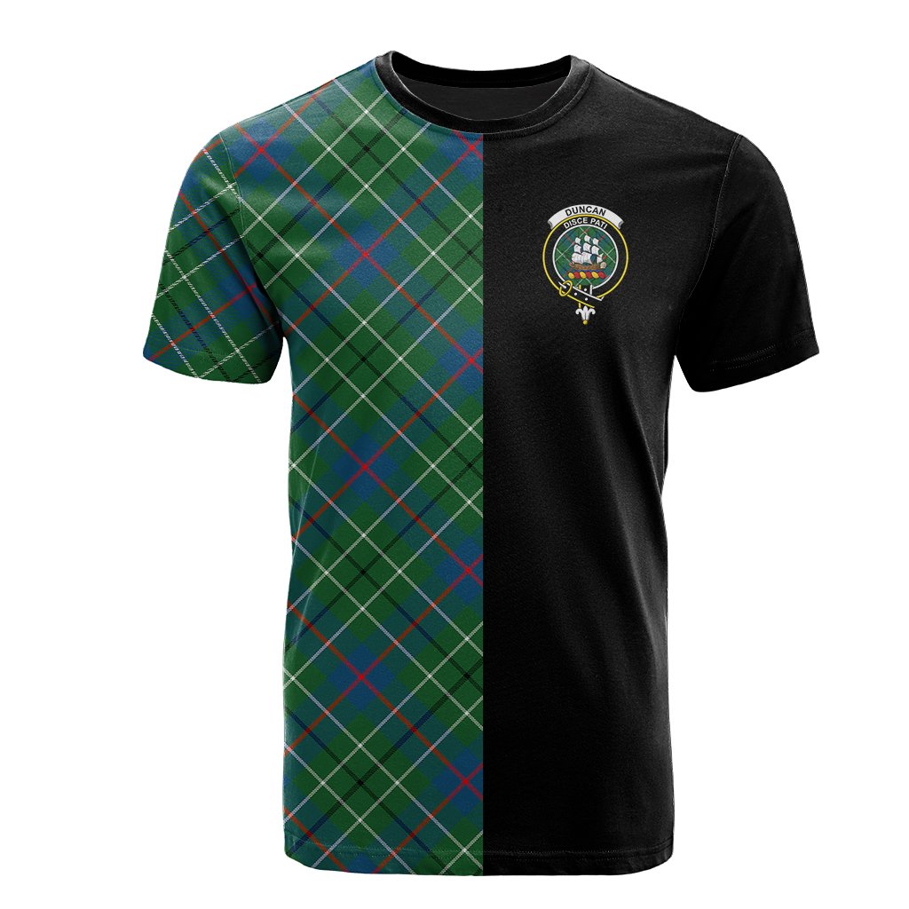Duncan Ancient Tartan T-Shirt Half of Me - Cross Style