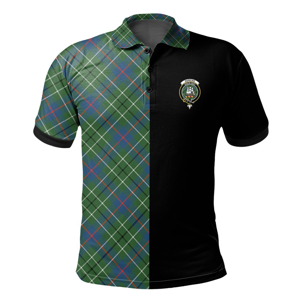 Duncan Ancient Tartan Polo Shirt Half of Me - Cross Style