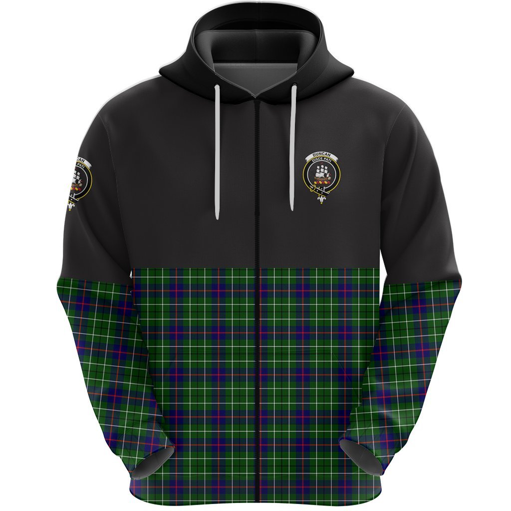 Duncan Modern Clan Half Of Tartan Zipper Hoodie
