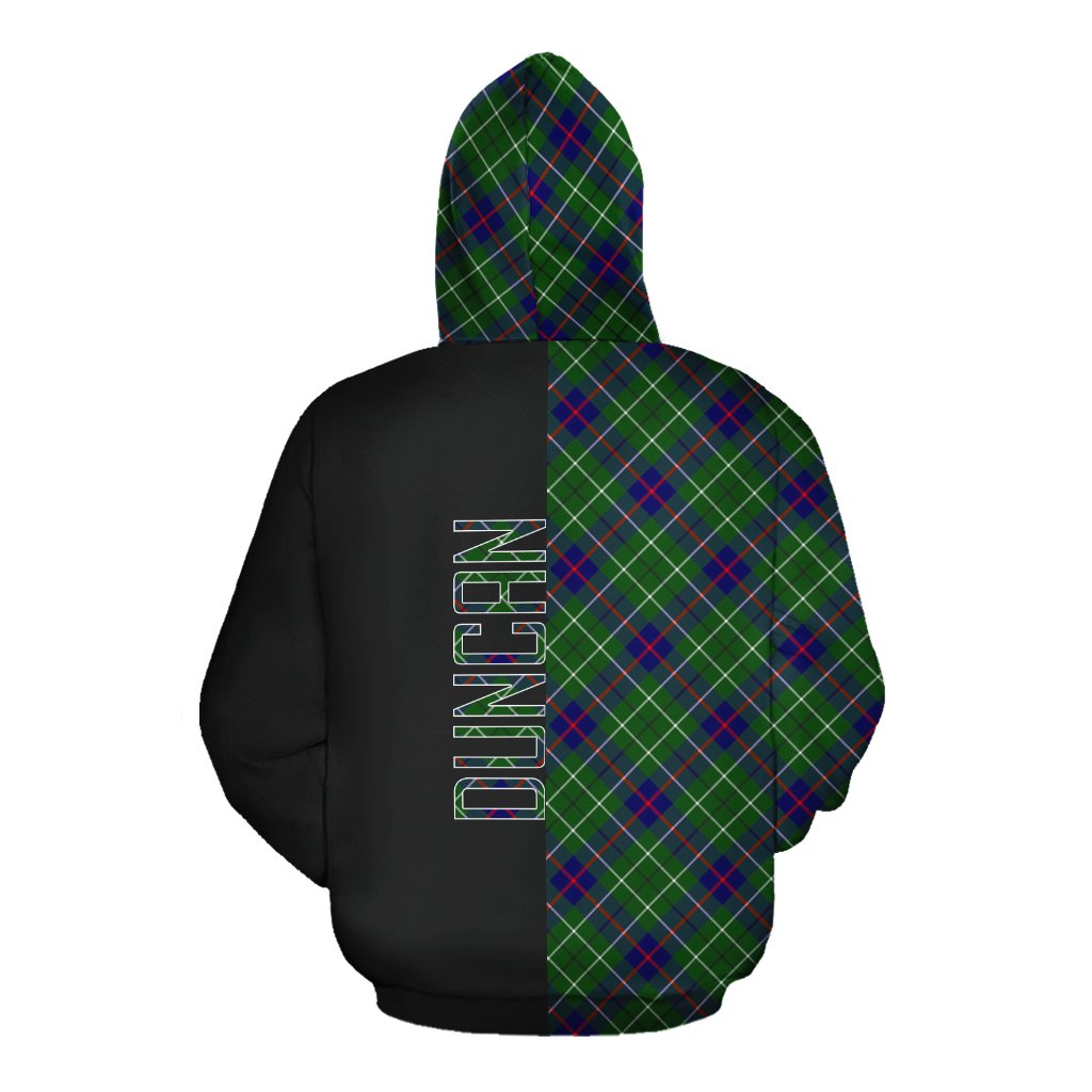 Duncan Modern Tartan Hoodie Half of Me - Cross Style