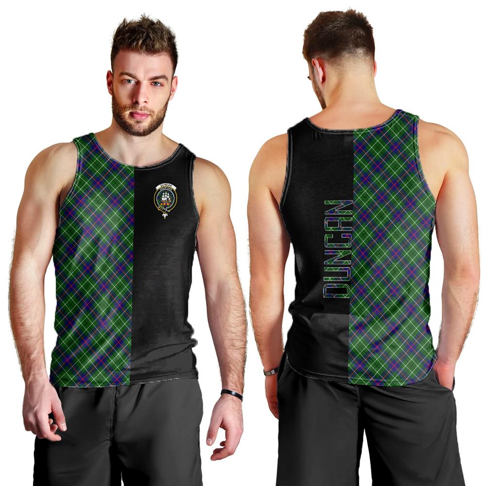 Duncan Modern Tartan Crest Men's Tank Top - Cross Style