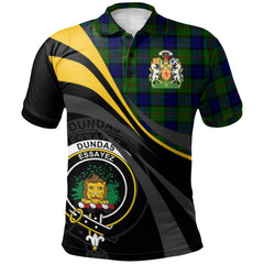 Dundas Modern Tartan Polo Shirt - Royal Coat Of Arms Style