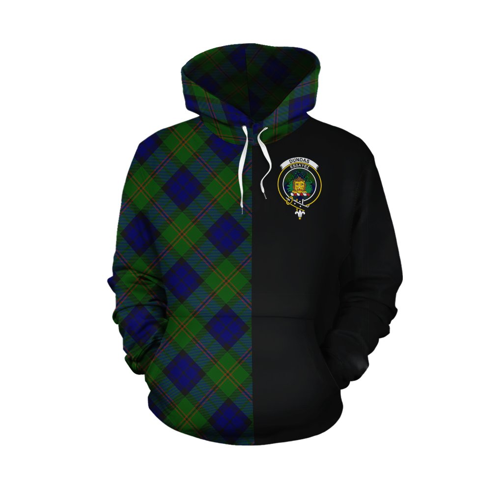 Dundas Modern Tartan Hoodie Half of Me - Cross Style