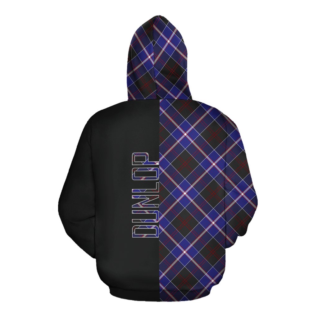 Dunlop Modern Tartan Hoodie Half of Me - Cross Style