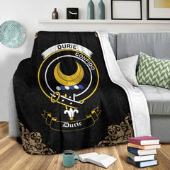 Durie Crest Tartan Premium Blanket Black