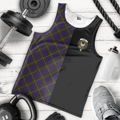 Durie Tartan Crest Men's Tank Top - Cross Style