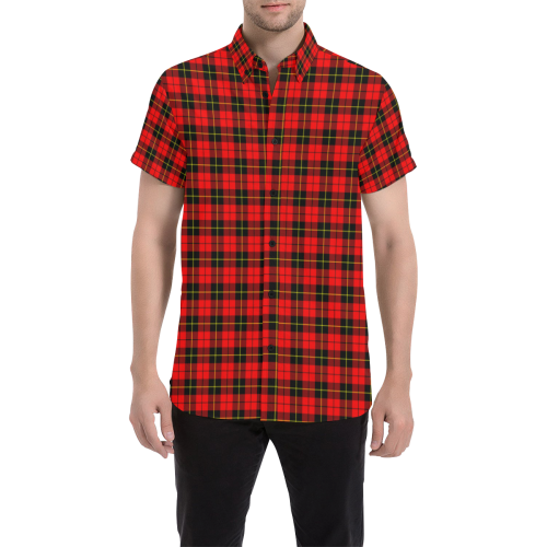 Wallace Hunting - Red Tartan Men Shirt