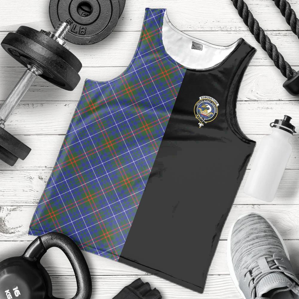 Edmonstone Tartan Crest Men's Tank Top - Cross Style