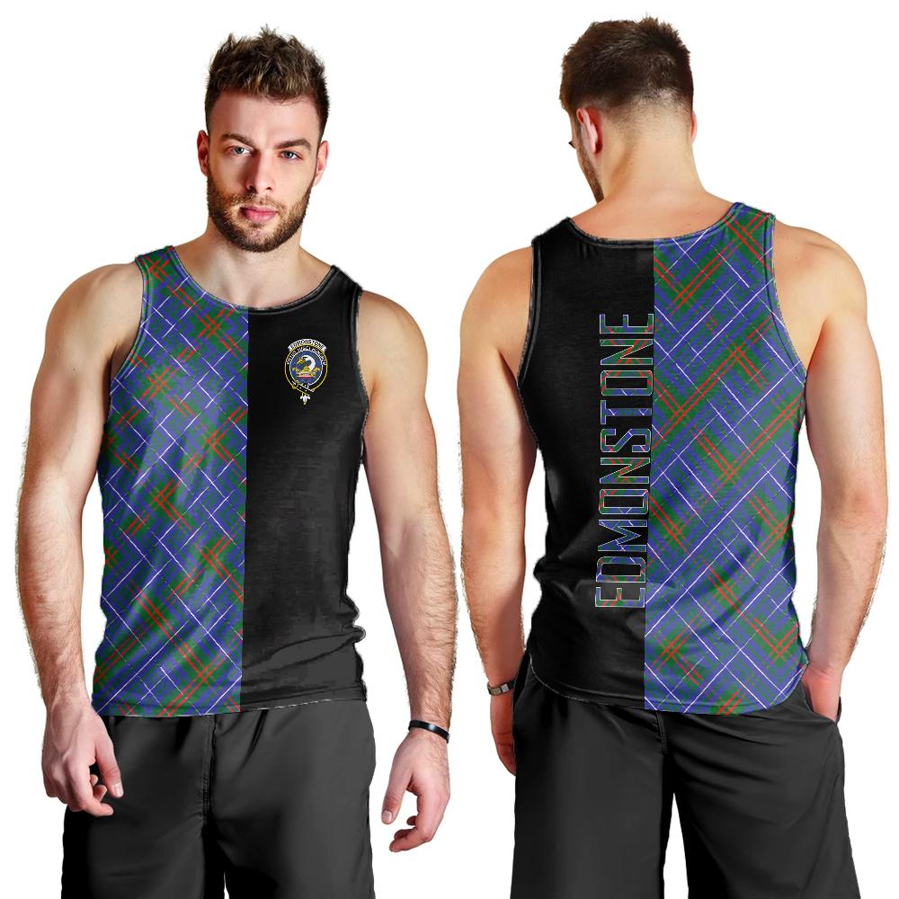 Edmonstone Tartan Crest Men's Tank Top - Cross Style