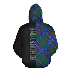 Edmonstone Tartan Hoodie Half of Me - Cross Style