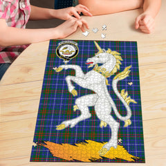 Edmonstone Tartan Crest Unicorn Scotland Jigsaw Puzzles