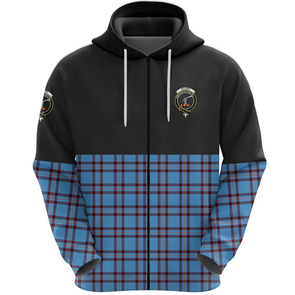 Elliot Ancient Clan Half Of Tartan Zipper Hoodie