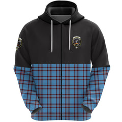 Elliot Ancient Clan Half Of Tartan Zipper Hoodie