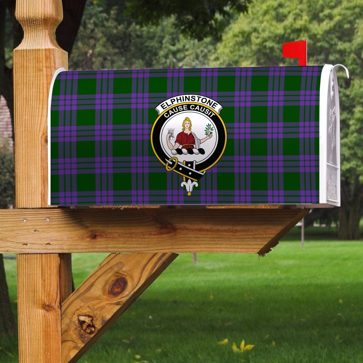 Elphinstone Tartan Crest Mailbox