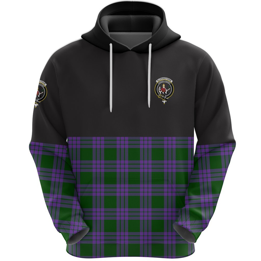 Elphinstone Clan Half Of Tartan Hoodie