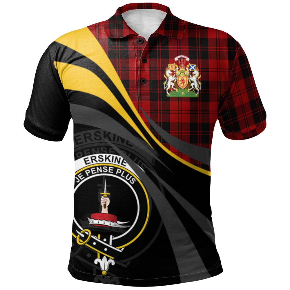 Erskine 02 Tartan Polo Shirt - Royal Coat Of Arms Style