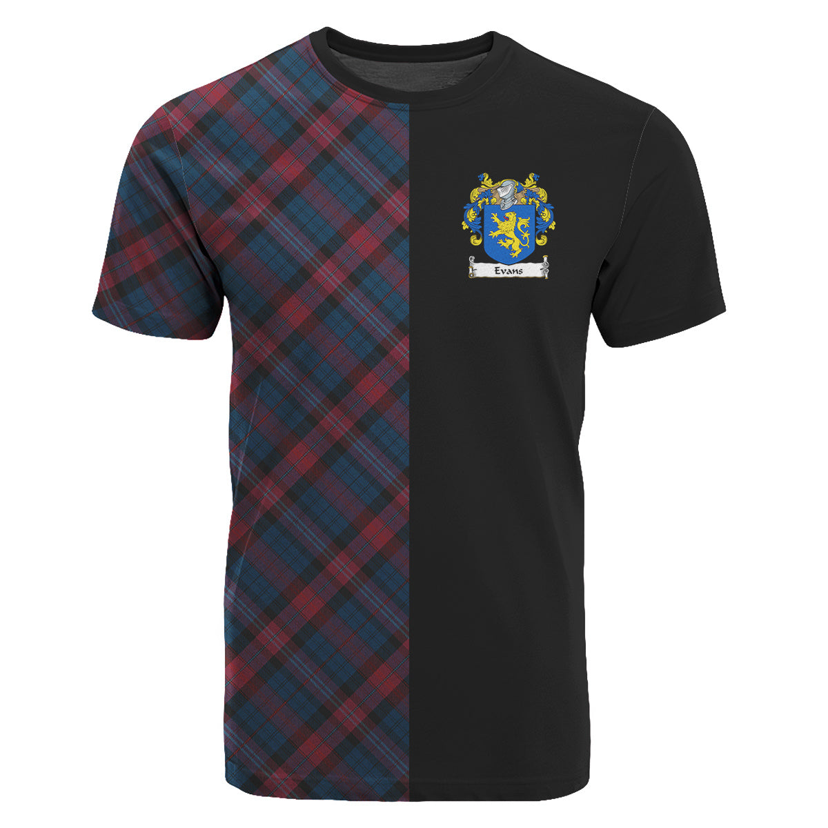 Evans Tartan T-Shirt Half of Me - Cross Style