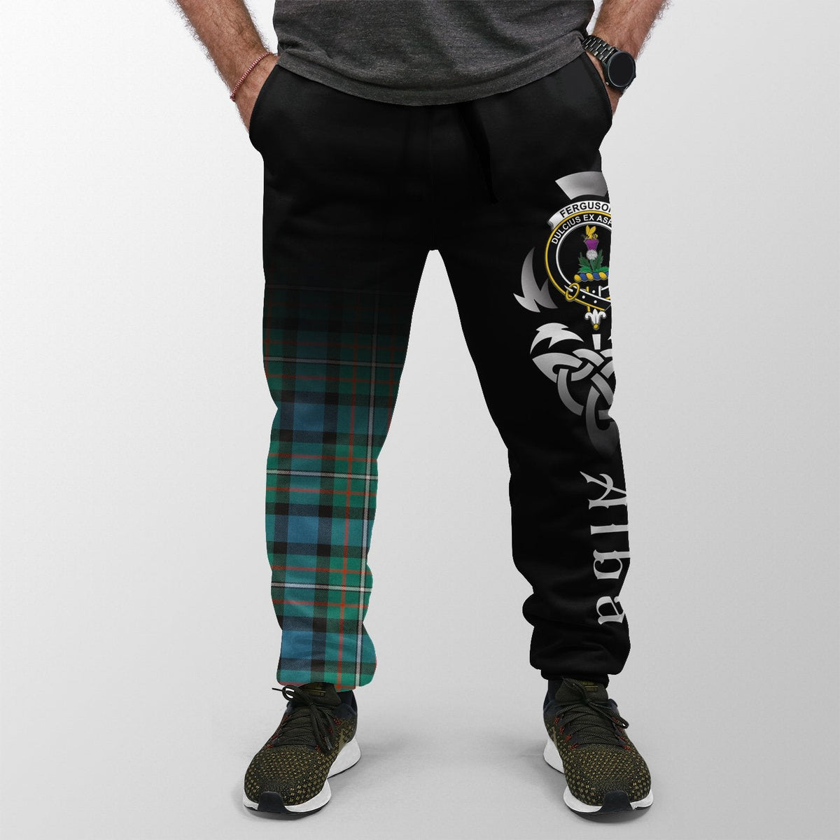 Ferguson Ancient Tartan Crest Jogger Sweatpants - Alba Celtic Style