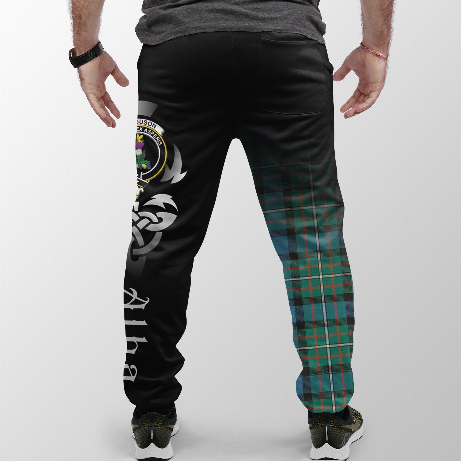 Ferguson Ancient Tartan Crest Jogger Sweatpants - Alba Celtic Style