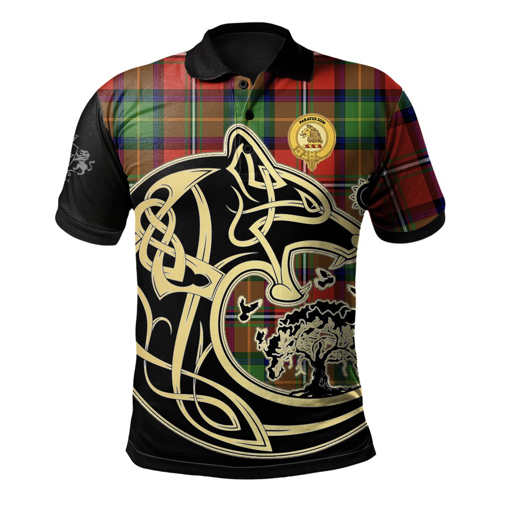 Fairlie Modern Tartan Polo Shirt Viking Wolf