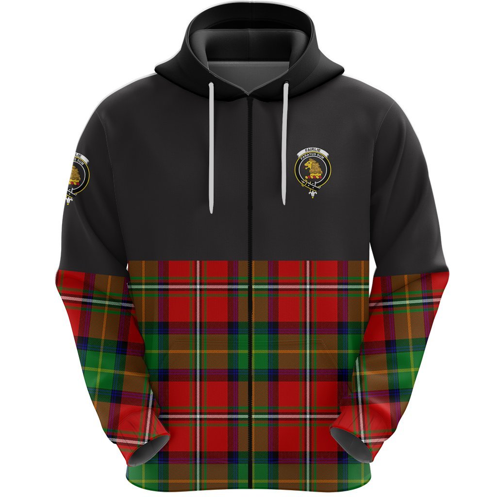 Fairlie Modern Clan Half Of Tartan Zipper Hoodie