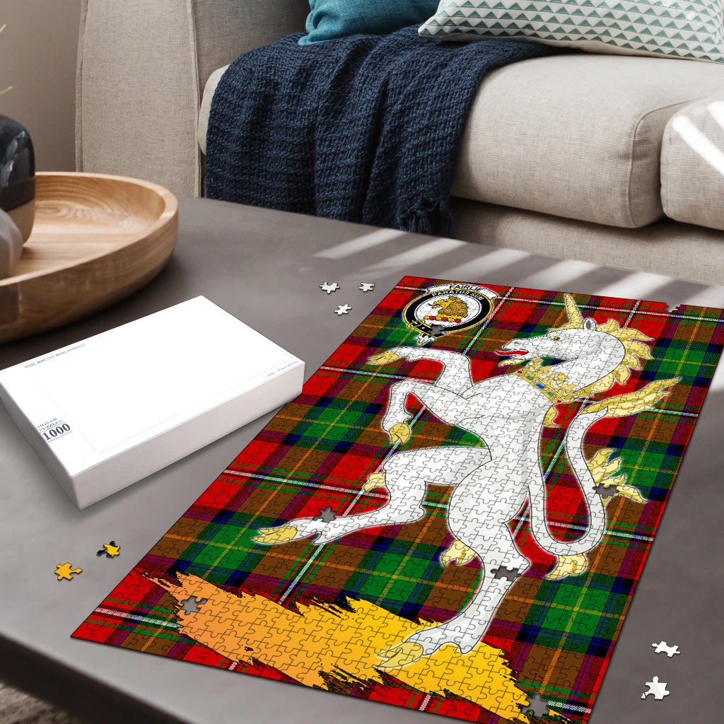 Fairlie Modern Tartan Crest Unicorn Scotland Jigsaw Puzzles