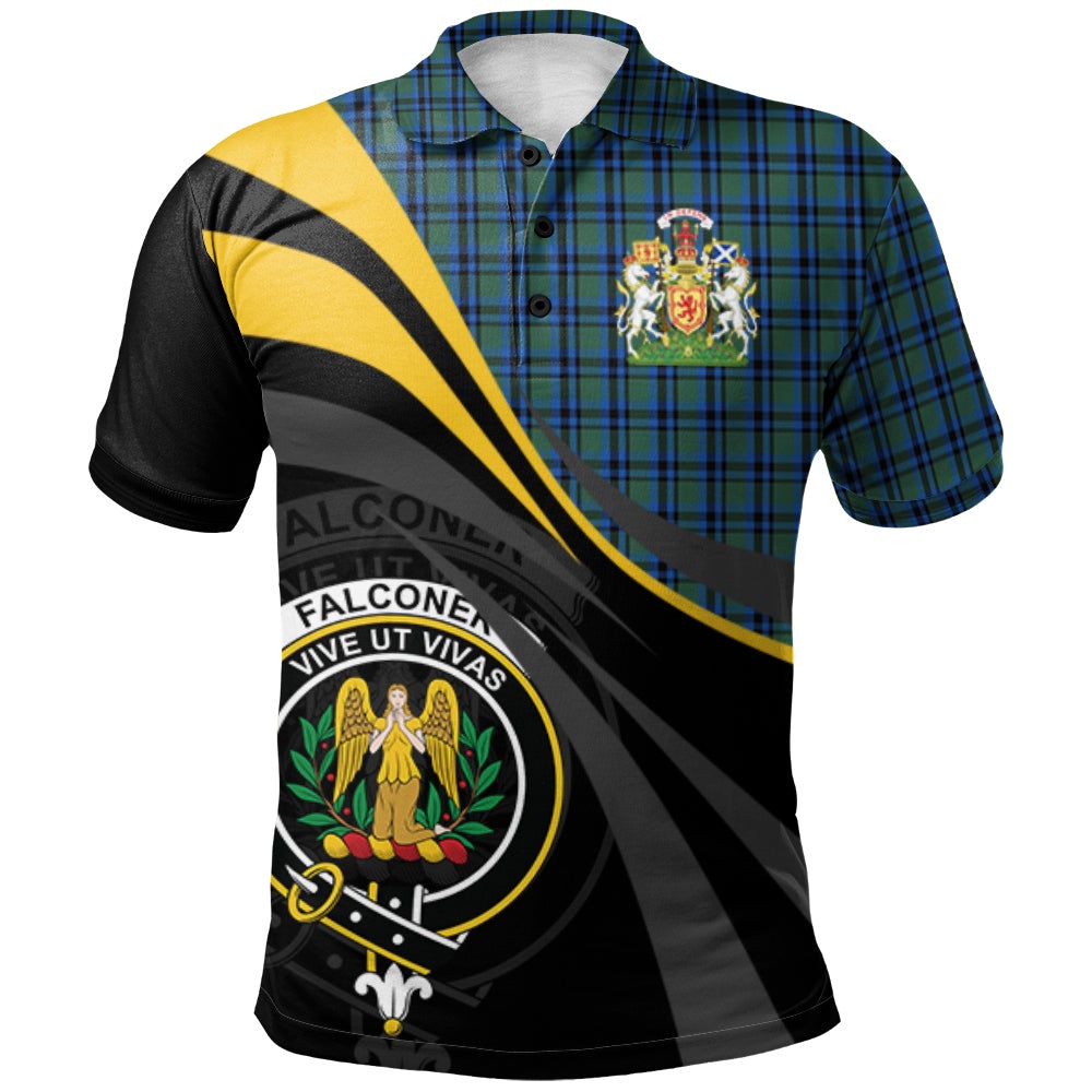 Falconer Tartan Polo Shirt - Royal Coat Of Arms Style
